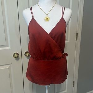 Express Faux Wrap Top, Size Medium!